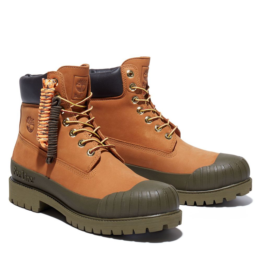 Botas Masculino - Timberland 6-Inch Bee Line X Impermeavel Rubber Toe - HSALY9284 - Marrom